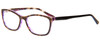 Profile View of Vera Bradley Larissa Designer Reading Eye Glasses with Custom Cut Powered Lenses in Rosewood Purple Tortoise Havana Ladies Classic Full Rim Acetate 54 mm