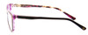 Side View of Vera Bradley Larissa Designer Progressive Lens Prescription Rx Eyeglasses in Rosewood Purple Tortoise Havana Ladies Classic Full Rim Acetate 54 mm