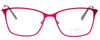 Front View of Vera Bradley Lucy Designer Reading Eye Glasses with Custom Cut Powered Lenses in Pop Art Pink Purple Ladies Cateye Full Rim Metal 54 mm