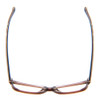 Top View of Vera Bradley Tamlyn Designer Single Vision Prescription Rx Eyeglasses in Desert Floral Crystal Brown Blue Red Ladies Cateye Full Rim Acetate 54 mm