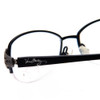Close Up View of Vera Bradley Vanessa Semi-Rimless Reading Glasses Ribbons Satin Blue Black 54 mm