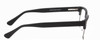 Side View of Ernest Hemingway H4836-MBK Designer Reading Eye Glasses with Custom Cut Powered Lenses in Matte Black Gun Metal Silver Unisex Classic Full Rim Metal 53 mm
