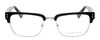 Front View of Ernest Hemingway H4836-MBK Designer Single Vision Prescription Rx Eyeglasses in Matte Black Gun Metal Silver Unisex Classic Full Rim Metal 53 mm