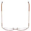 Top View of Joan Collins JC9553-BR Women Oval .5-Rimless Designer Reading Glasses Brown 45mm