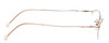 Side View of Joan Collins JC9635-GRO Cateye.5-Rimless Designer Reading Glasses Rose Gold 50mm