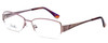 Profile View of Joan Collins JC9772-LIL Designer Single Vision Prescription Rx Eyeglasses in Lilac Purple Ladies Rectangle Semi-Rimless Metal 53 mm