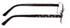 Side View of Joan Collins JC9775-BRM Designer Blue Light Blocking Eyeglasses in Brown Marble Ladies Rectangle Full Rim Stainless Steel 52 mm