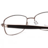 Close Up View of Joan Collins JC9796-BRN Lady Square Designer Reading Glasses Brown Crystals 57mm