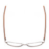 Top View of Joan Collins JC9796-BRN Lady Square Designer Reading Glasses Brown Crystals 57mm
