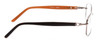 Side View of Joan Collins JC9796-BRN Designer Blue Light Blocking Eyeglasses in Brown Crystals Ladies Square Full Rim Stainless Steel 57 mm