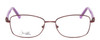 Front View of Joan Collins JC9796-BUR Designer Bi-Focal Prescription Rx Eyeglasses in Burgundy Red Lilac Purple Crystals Ladies Square Full Rim Stainless Steel 57 mm