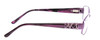 Side View of Joan Collins JC9798-PUR Designer Bi-Focal Prescription Rx Eyeglasses in Purple Crystals Ladies Square Full Rim Stainless Steel 54 mm