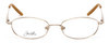 Front View of Joan Collins JC9810-GLD Ladies Oval Full Rim Designer Reading Glasses Gold 51 mm