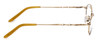 Side View of Joan Collins JC9810-GLD Ladies Oval Full Rim Designer Reading Glasses Gold 51 mm