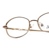 Close Up View of Joan Collins JC9810-GLD Designer Reading Eye Glasses with Custom Cut Powered Lenses in Gold Ladies Oval Full Rim Titanium 51 mm