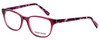 Profile View of Marie Claire MC6203-PLU Designer Progressive Lens Blue Light Blocking Eyeglasses in Plum Purple Crystal Pink Ladies Classic Full Rim Acetate 51 mm