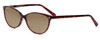 Profile View of Marie Claire MC6205-TOR Designer Polarized Reading Sunglasses with Custom Cut Powered Amber Brown Lenses in Tortoise Havana Brown Gold Ladies Cateye Full Rim Acetate 54 mm
