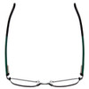 Top View of Marie Claire MC6208-BLK Ladies Cateye Designer Reading Glasses Black Green 52 mm