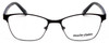Front View of Marie Claire MC6208-BLK Ladies Cateye Designer Reading Glasses Black Green 52 mm