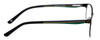 Side View of Marie Claire MC6208-BLK Designer Blue Light Blocking Eyeglasses in Black Green Ladies Cateye Full Rim Stainless Steel 52 mm