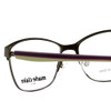 Close Up View of Marie Claire MC6208-FOR Cateye Designer Reading Glasses Forest Green Brown 52 mm