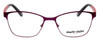 Front View of Marie Claire MC6208-GRP Cateye Designer Reading Glasses in Purple Red Black 52mm