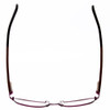 Top View of Marie Claire MC6208-GRP Designer Single Vision Prescription Rx Eyeglasses in Grape Purple Red Black Ladies Cateye Full Rim Stainless Steel 52 mm