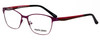 Profile View of Marie Claire MC6208-GRP Designer Blue Light Blocking Eyeglasses in Grape Purple Red Black Ladies Cateye Full Rim Stainless Steel 52 mm