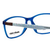 Close Up View of Marie Claire MC6210-BLU Designer Single Vision Prescription Rx Eyeglasses in Matte Crystal Blue Grey Ladies Classic Full Rim Acetate 55 mm