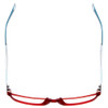 Top View of Marie Claire MC6210-RBL Designer Single Vision Prescription Rx Eyeglasses in Matte Crystal Red Blue Ladies Classic Full Rim Acetate 55 mm