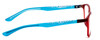 Side View of Marie Claire MC6210-RBL Designer Progressive Lens Blue Light Blocking Eyeglasses in Matte Crystal Red Blue Ladies Classic Full Rim Acetate 55 mm