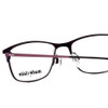 Close Up View of Marie Claire MC6213-FUS Designer Bi-Focal Prescription Rx Eyeglasses in Fuchsia Hot Pink Purple Ladies Cateye Full Rim Stainless Steel 52 mm