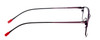 Side View of Marie Claire MC6213-FUS Designer Blue Light Blocking Eyeglasses in Fuchsia Hot Pink Purple Ladies Cateye Full Rim Stainless Steel 52 mm