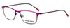 Profile View of Marie Claire MC6213-FUS Designer Progressive Lens Blue Light Blocking Eyeglasses in Fuchsia Hot Pink Purple Ladies Cateye Full Rim Stainless Steel 52 mm
