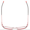 Top View of Marie Claire MC6214-BKR Designer Bi-Focal Prescription Rx Eyeglasses in Black Red Ladies Cateye Full Rim Stainless Steel 54 mm