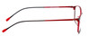 Side View of Marie Claire MC6214-BKR Designer Blue Light Blocking Eyeglasses in Black Red Ladies Cateye Full Rim Stainless Steel 54 mm