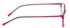 Side View of Marie Claire MC6214-PFS Designer Progressive Lens Blue Light Blocking Eyeglasses in Purple Fuchsia Hot Pink Ladies Cateye Full Rim Stainless Steel 54 mm