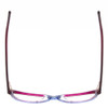 Top View of Marie Claire MC6215-BGB Designer Reading Eye Glasses with Custom Cut Powered Lenses in Burgundy Red Blue Crystal Fade Ladies Cateye Full Rim Acetate 55 mm