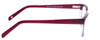 Side View of Marie Claire MC6215-BGB Designer Blue Light Blocking Eyeglasses in Burgundy Red Blue Crystal Fade Ladies Cateye Full Rim Acetate 55 mm