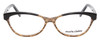 Front View of Marie Claire MC6215-BKB Designer Progressive Lens Prescription Rx Eyeglasses in Black Brown Crystal Fade Ladies Cateye Full Rim Acetate 55 mm