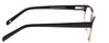 Side View of Marie Claire MC6215-BKB Designer Progressive Lens Prescription Rx Eyeglasses in Black Brown Crystal Fade Ladies Cateye Full Rim Acetate 55 mm