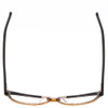 Top View of Marie Claire MC6215-BKB Designer Progressive Lens Prescription Rx Eyeglasses in Black Brown Crystal Fade Ladies Cateye Full Rim Acetate 55 mm