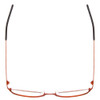 Top View of Marie Claire MC6216-BOG Designer Single Vision Prescription Rx Eyeglasses in Black Orange Ladies Classic Full Rim Stainless Steel 51 mm