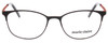 Front View of Marie Claire MC6216-BOG Designer Progressive Lens Prescription Rx Eyeglasses in Black Orange Ladies Classic Full Rim Stainless Steel 51 mm