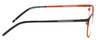 Side View of Marie Claire MC6216-BOG Designer Blue Light Blocking Eyeglasses in Black Orange Ladies Classic Full Rim Stainless Steel 51 mm