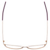 Top View of Marie Claire MC6216-PGD Designer Progressive Lens Prescription Rx Eyeglasses in Purple Gold Ladies Classic Full Rim Stainless Steel 51 mm