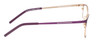 Side View of Marie Claire MC6216-PGD Designer Blue Light Blocking Eyeglasses in Purple Gold Ladies Classic Full Rim Stainless Steel 51 mm