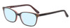 Profile View of Marie Claire MC6230-BUR Designer Progressive Lens Blue Light Blocking Eyeglasses in Burgundy Red Brown Orange Ladies Classic Full Rim Acetate 48 mm