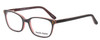 Profile View of Marie Claire MC6230-BUR Designer Progressive Lens Blue Light Blocking Eyeglasses in Burgundy Red Brown Orange Ladies Classic Full Rim Acetate 48 mm