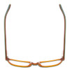 Top View of Marie Claire MC6230-FOR Designer Progressive Lens Prescription Rx Eyeglasses in Forest Green Black Orange Ladies Classic Full Rim Acetate 48 mm
